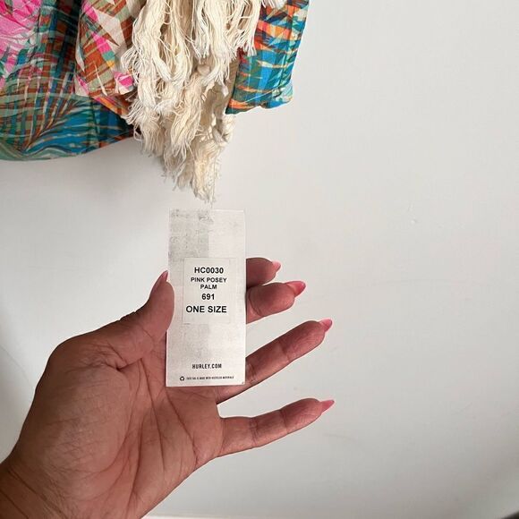 Hurley Floral Fringe Cover Up - Picture 4 of 7